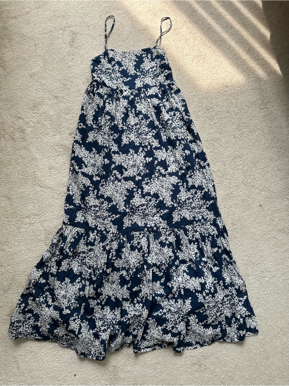 Abercrombie & Fitch Navy and White Floral Maxi Dress